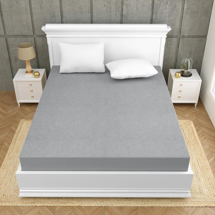 100 Waterproof Ultra Soft Cotton Feel Terry Bed Mattress Protector King Size 75x72 Inches Water Resistant Breathable Hypoallergenic Fitted Double Bed Protector Cover 75x72 inch 625x6 Feet - Image 1