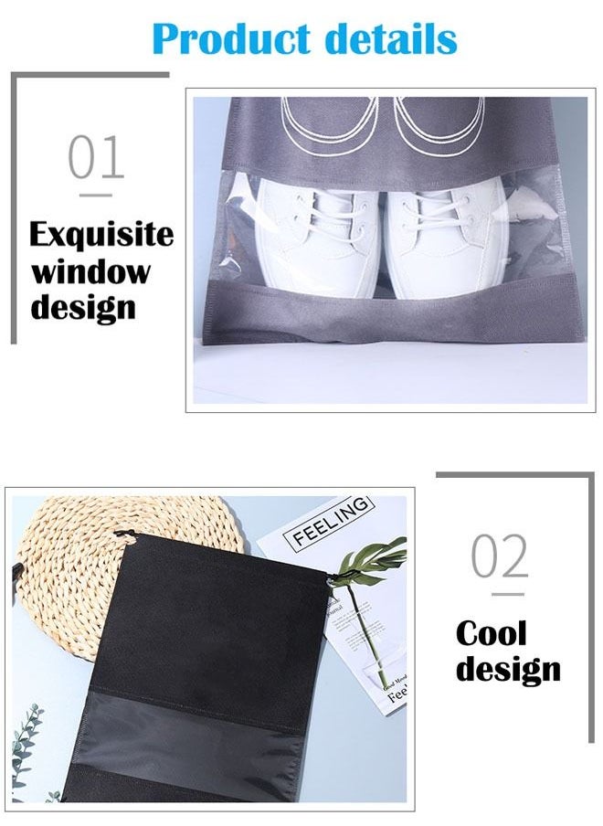ZCM-HAPPY 20-piece Portable Non Woven Dustproof Travel Shoe Bag Storage Bag  - Image 2