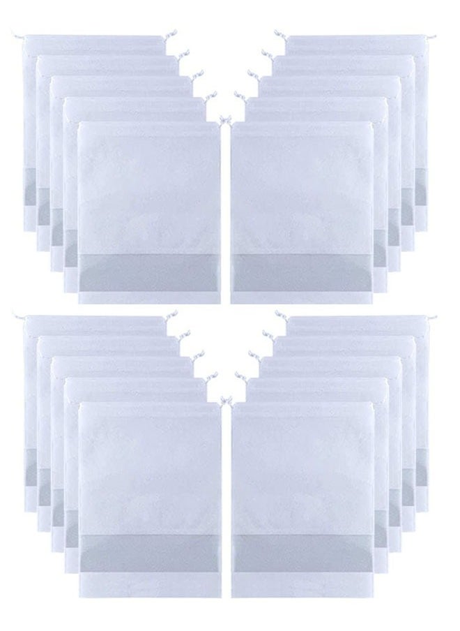 ZCM-HAPPY 20-piece Portable Non Woven Dustproof Travel Shoe Bag Storage Bag  - Image 1