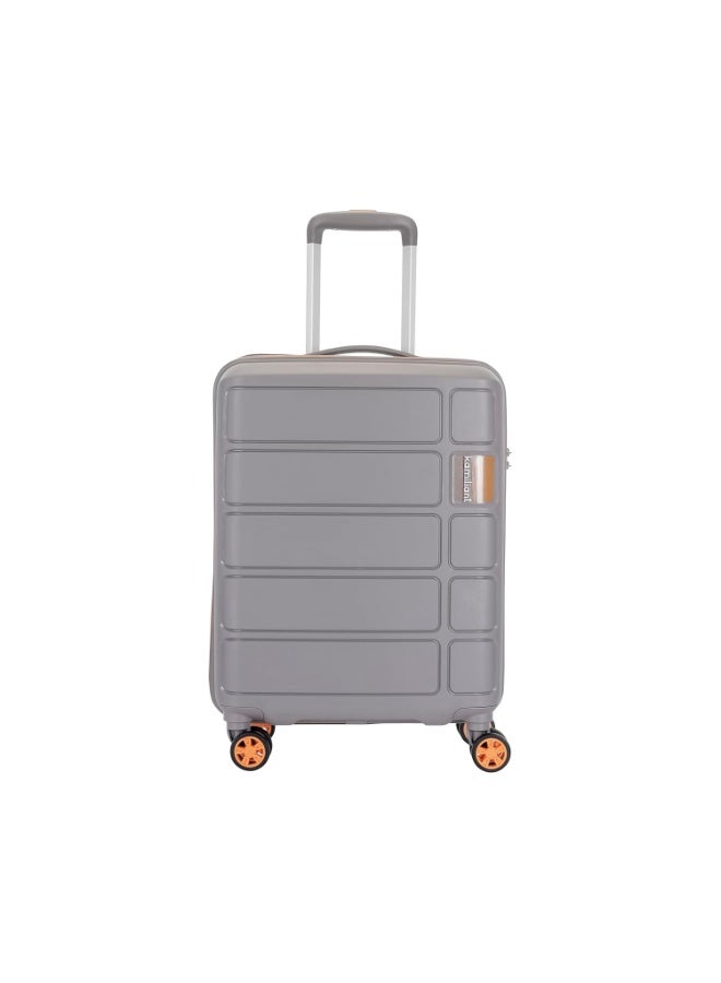Kamiliant American Tourister Small Harrier Zing 56 Cms Cabin (PP) Hard Sided 8 Wheels Spinner Luggage/Suitcase/Trolley Bag (Light Grey) (Double Wheel), Small - Image 1