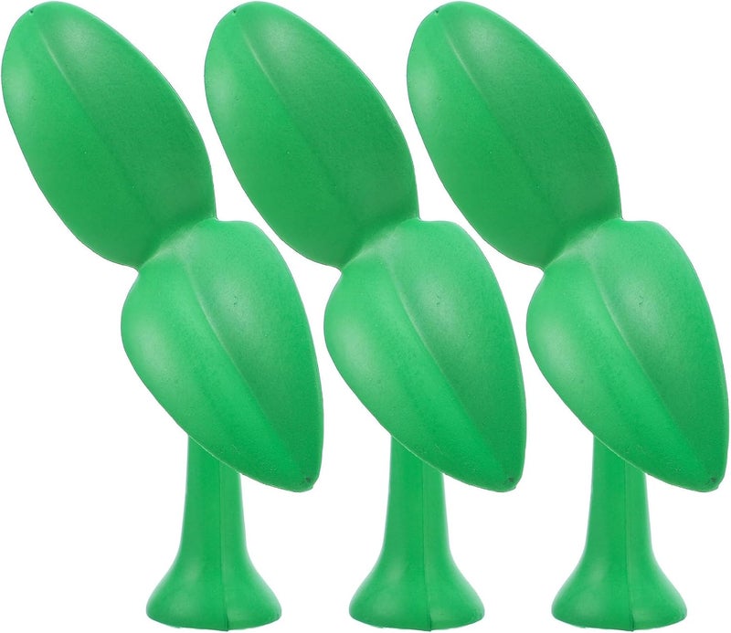 3pcs Green Bean Sprout Car Roof Decoration 3D Stickers Cute Car Ornament Exterior Decal for Automotive Bumper and Hood - Image 1