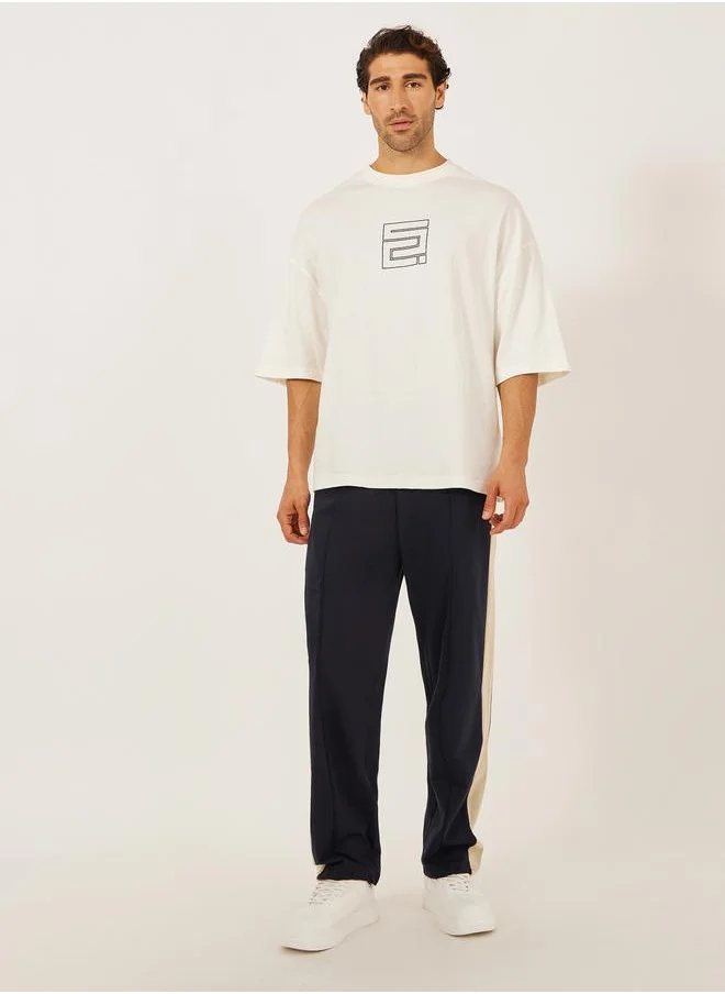 Styli Styli Side Contrast Panel Mid Rise Relaxed Fit Joggers