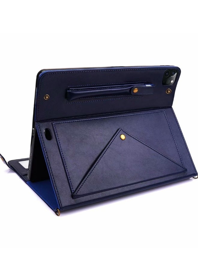 iPad Pro 11 Case with Shoulder Strap and Hand Band, PU Leather Shoulder Bag Envelope Wallet Cover with Card Holder Cash Pocket Pencil Holder for iPad Pro 11  - Image 5