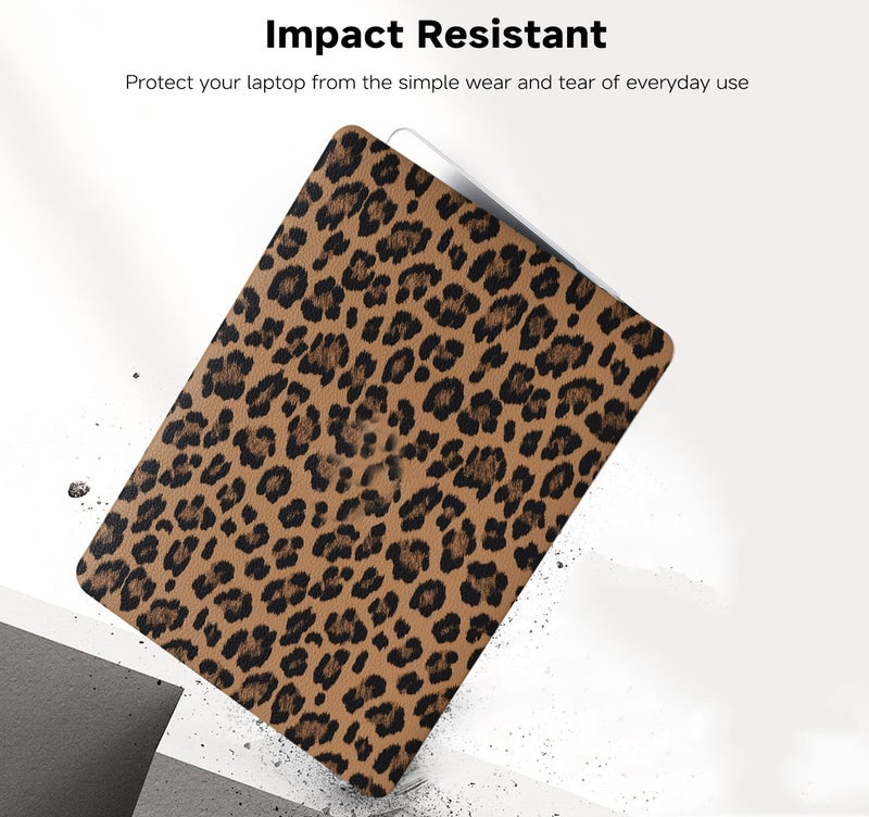 BYCeke for MacBook Pro 14 inch Case 2026-2021 M5 M4 M3 M2 M1 A3434 A3112 A3185 A3401 A2918 A2992 A2779 A2442,Leather Leopard Print Shell for Mac Pro14,Cheetah Case with Keyboard Cover,Leopard Brown - Image 5