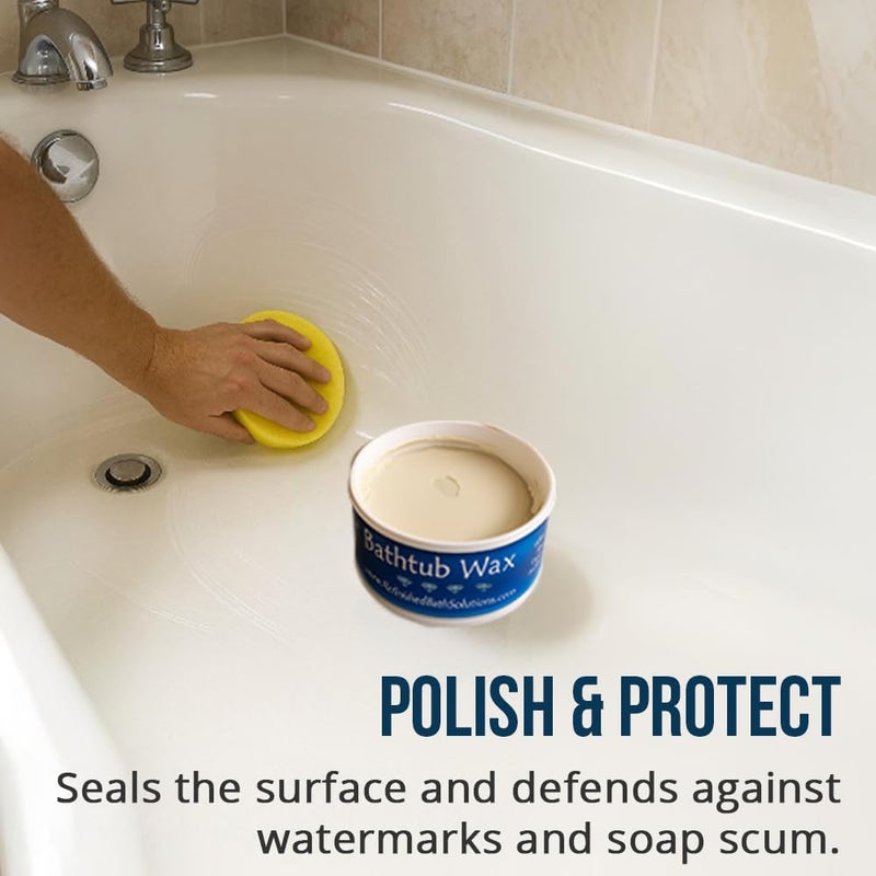 Refinished Bath Solutions Ekopel 2K Bathtub Wax | Polish & Seal for Porcelain & Fiberglass Tubs | Watermark & Scum Repellent | Easy DIY Shine - Image 4