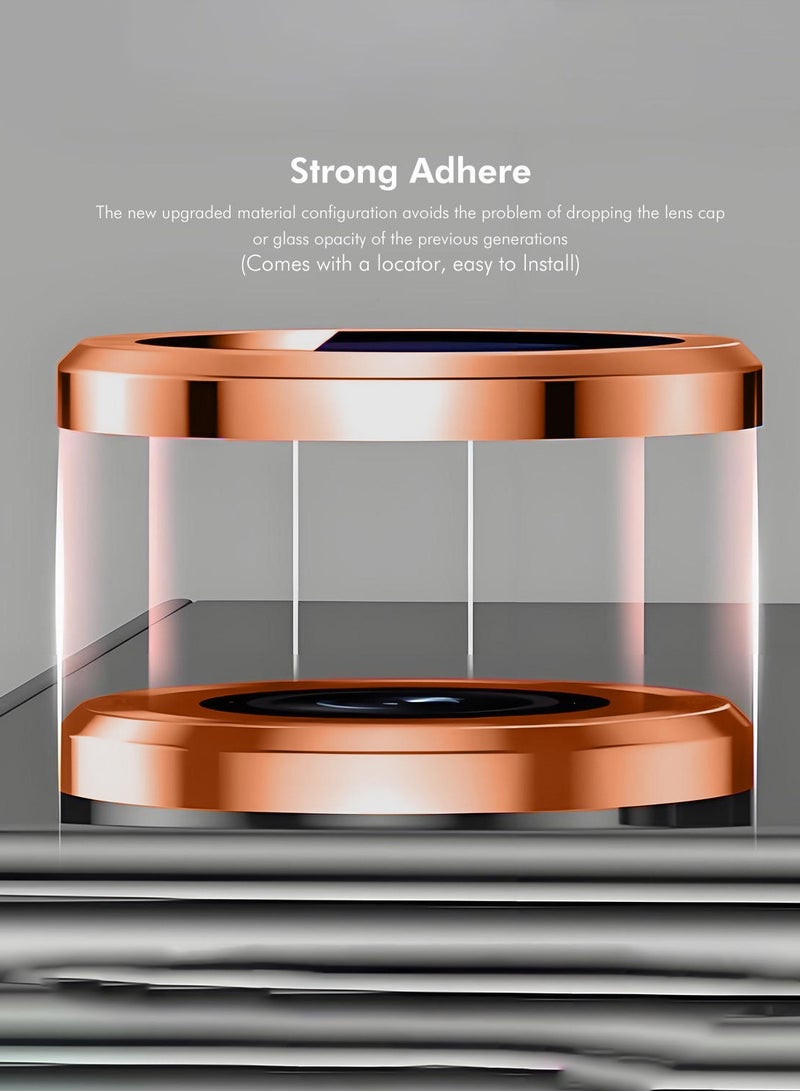 Wtech Apple iPhone 17 Pro Max 5G 2025 Premium Alloy Ring Camera Lens Tempered Glass Protector Shield (MLGICR) - Clear/Peachy Orange - Image 5