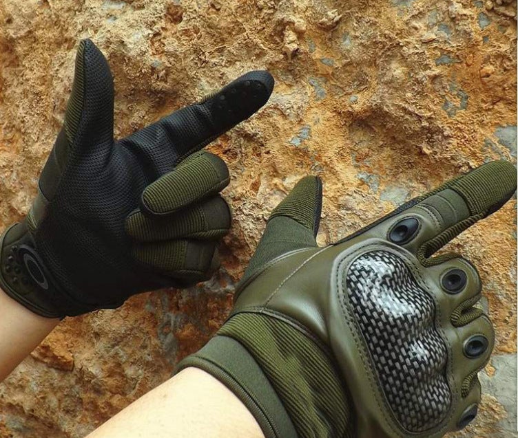 Army eagle Black Eagle Oji outdoor tactical gloves Special Forces riding racing bicycle full finger leather gloves Army fans Green 