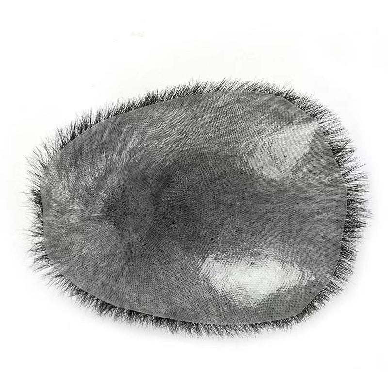 Ritzkart PU Thin Skin Small Transparent Hair Patch For Men Black Human Hair Lightweight Invisible Comfort Perfect for Party Casual Wear 8x6 Inch - Image 4