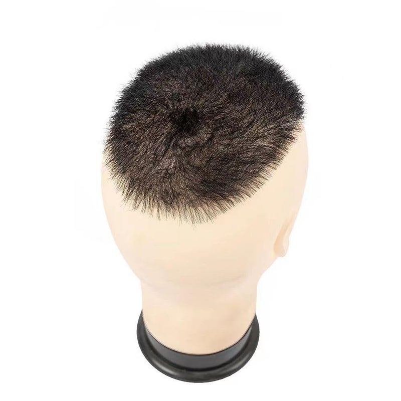 Ritzkart PU Thin Skin Small Transparent Hair Patch For Men Black Human Hair Lightweight Invisible Comfort Perfect for Party Casual Wear 8x6 Inch - Image 3