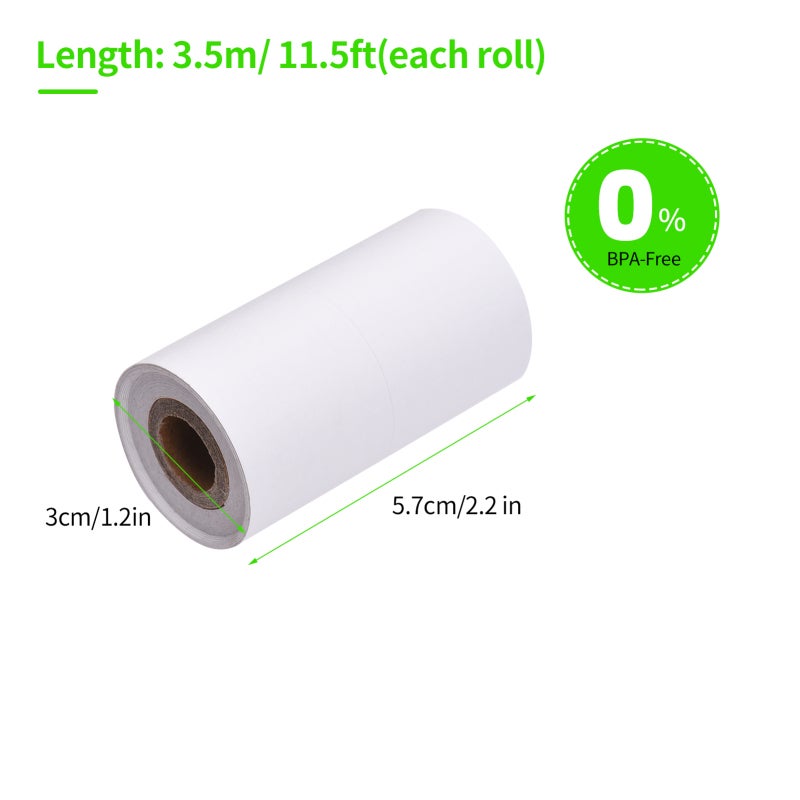 Self-Adhesive Thermal Paper Roll - 3 Rolls/Pack 3.5 Meters Each 2-Year Storage Clear Print for PAPERANG P1/P1S/P2/P2S Pocket Thermal Printer - Image 5