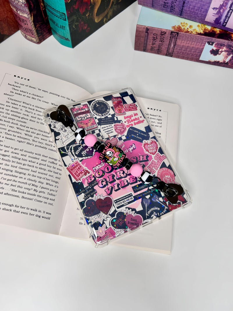 CuddleJunk 6 PCS 6.8â€ x 4.8â€ Clear Back Cover Inserts Compatible for Kindle Paper white 11th-12th Color Soft with Silicone Beaded Strap Charm, Accessories for Kindle E-reader - Image 5