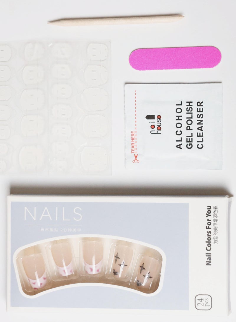 CYNA8633 Fake Nails,24pcs Press Nails - Image 2