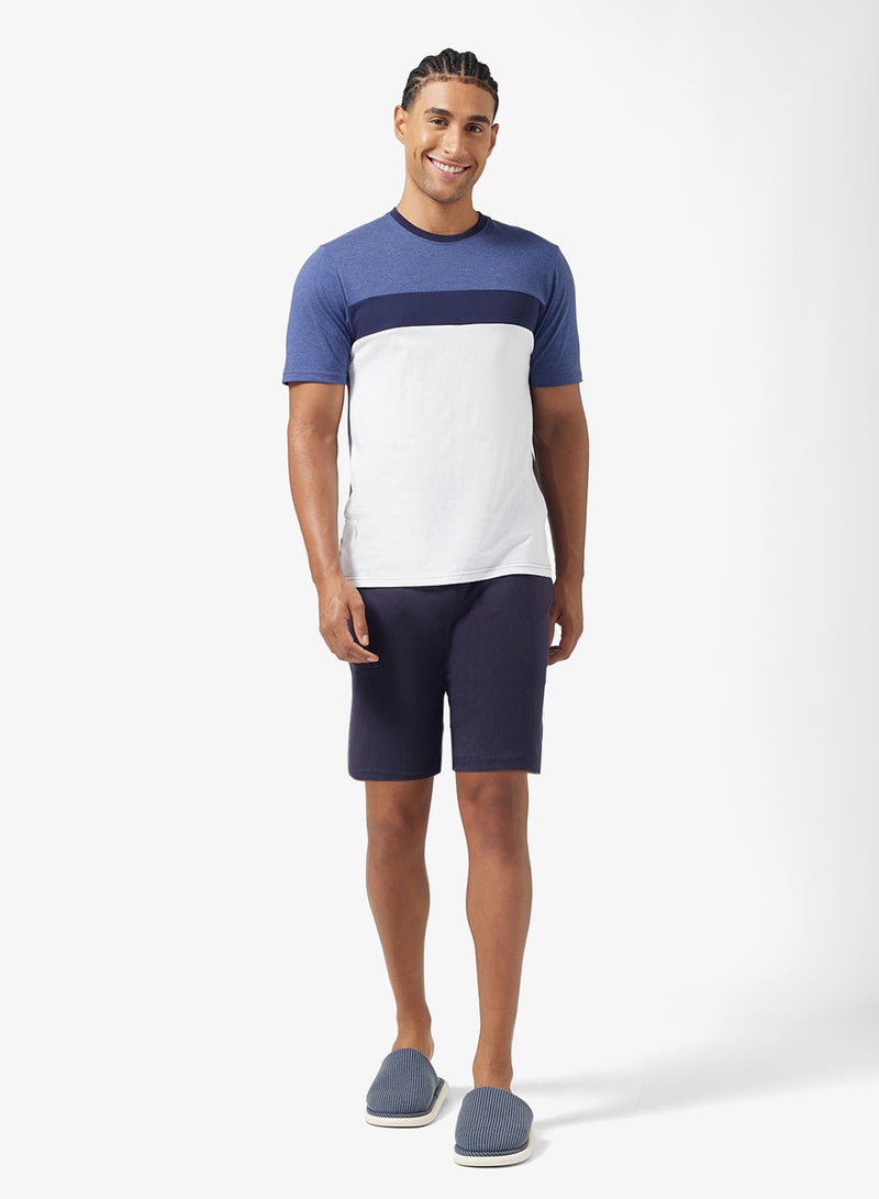 Seventy Five Paneled Pyjama Shorts Set - Image 5