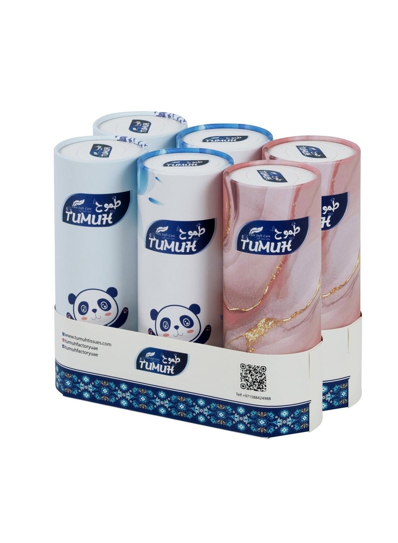 TUMUH Car Tissue Box | 6 Tubes x 70 Sheets - Image 1