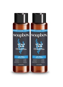 Soapbox Soapbox Mens Scalp Care 2 in 1 Shampoo and Conditioner For Men Natural Mens Shampoo and Conditioner Tea Tree  Eucalyptus 16oz 