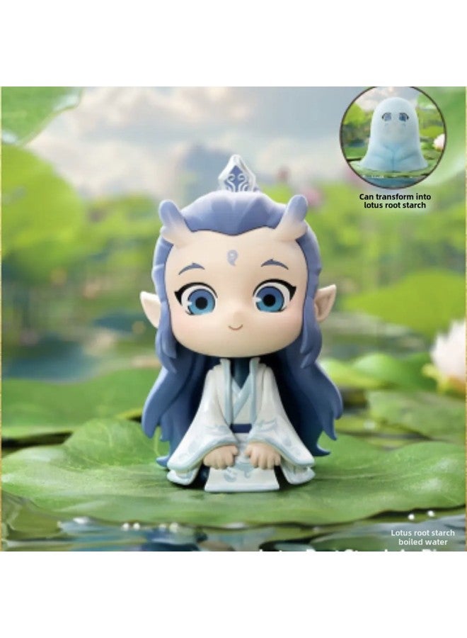 Now Bubble Mart Nacha's Devil Boy Naohai Born Bond Series Blind Box Tide Play Animation Model Hand-held Ao Bing-Color:Lotus Root Starch Nezha  - Image 2