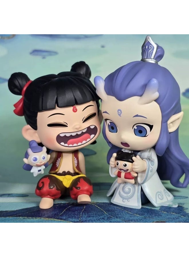 Now Bubble Mart Nacha's Devil Boy Naohai Born Bond Series Blind Box Tide Play Animation Model Hand-held Ao Bing-Color:Lotus Root Starch Nezha  - Image 3