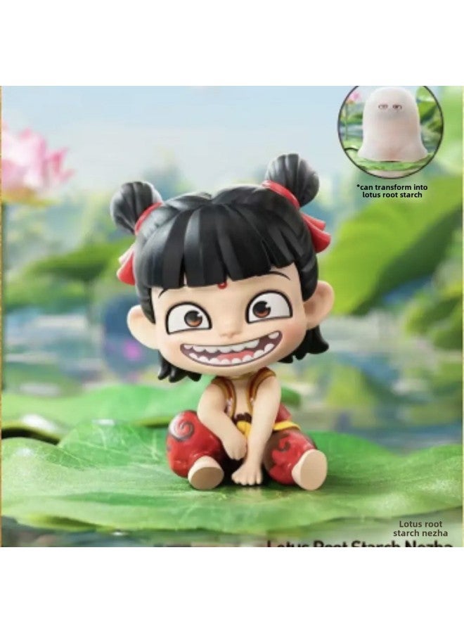 Now Bubble Mart Nacha's Devil Boy Naohai Born Bond Series Blind Box Tide Play Animation Model Hand-held Ao Bing-Color:Lotus Root Starch Nezha  - Image 1