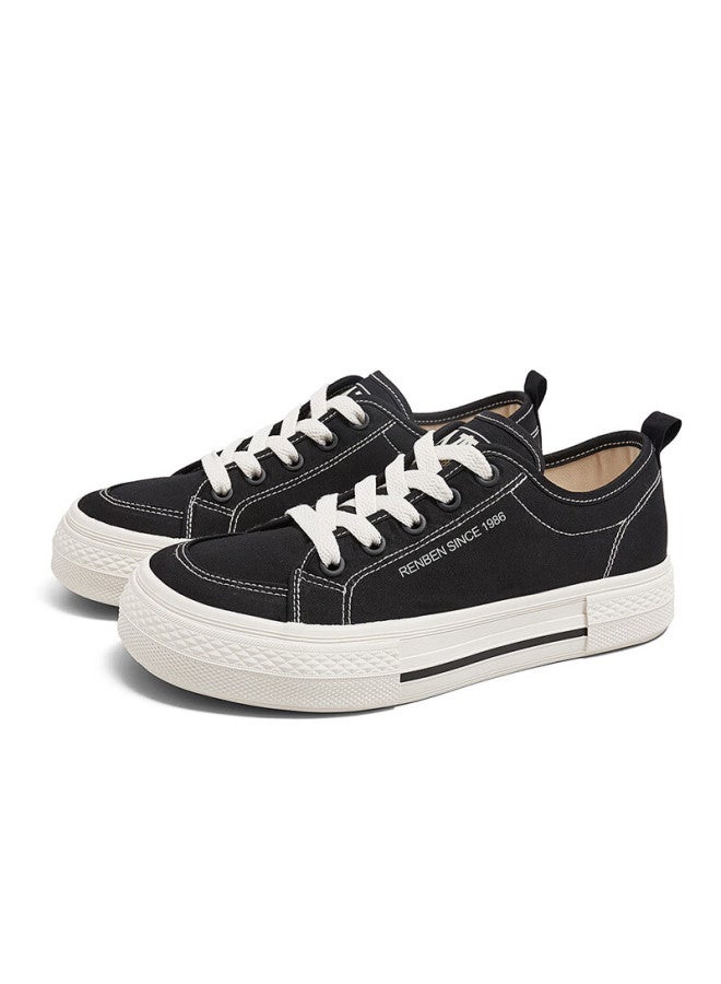 Humanity Renben Canvas Shoes Men's And Women's Breathable Shoes Spring/summer Net Shoes Black Size 43 - Image 4