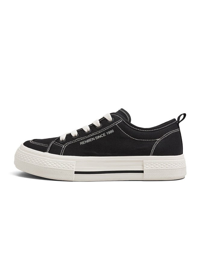 Humanity Renben Canvas Shoes Men's And Women's Breathable Shoes Spring/summer Net Shoes Black Size 43 - Image 2
