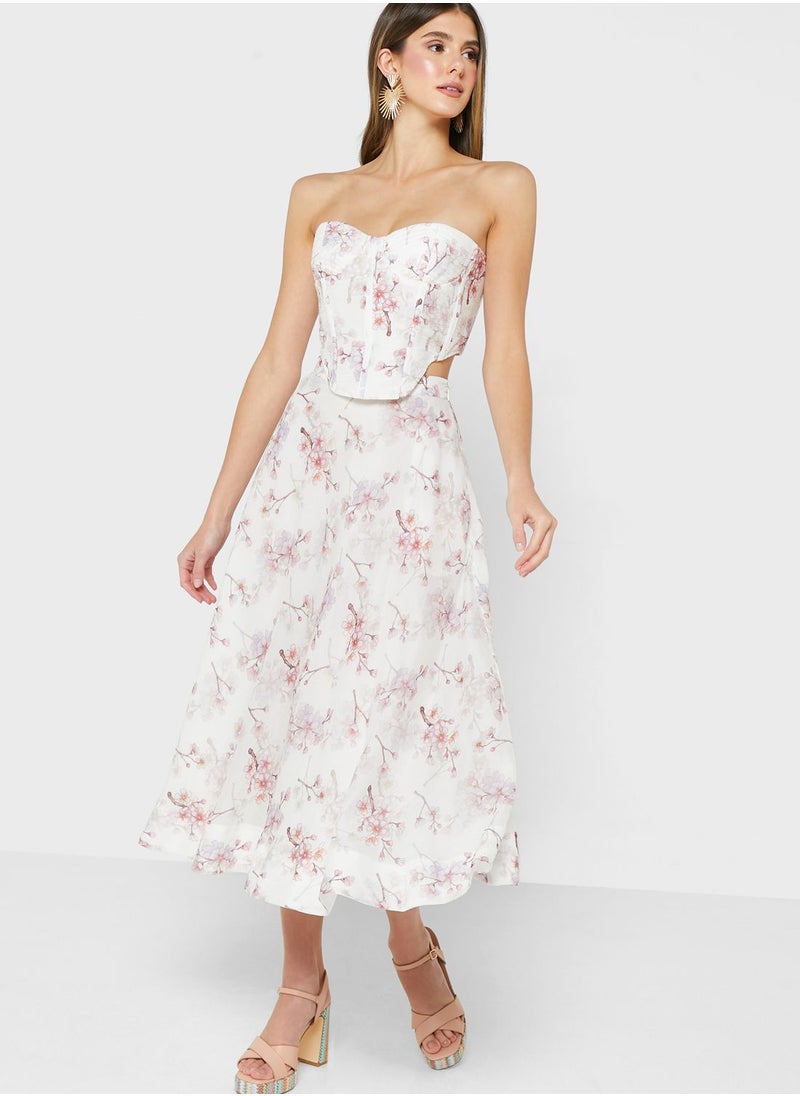 Bardot - High Waist Floral Skirt - Image 1