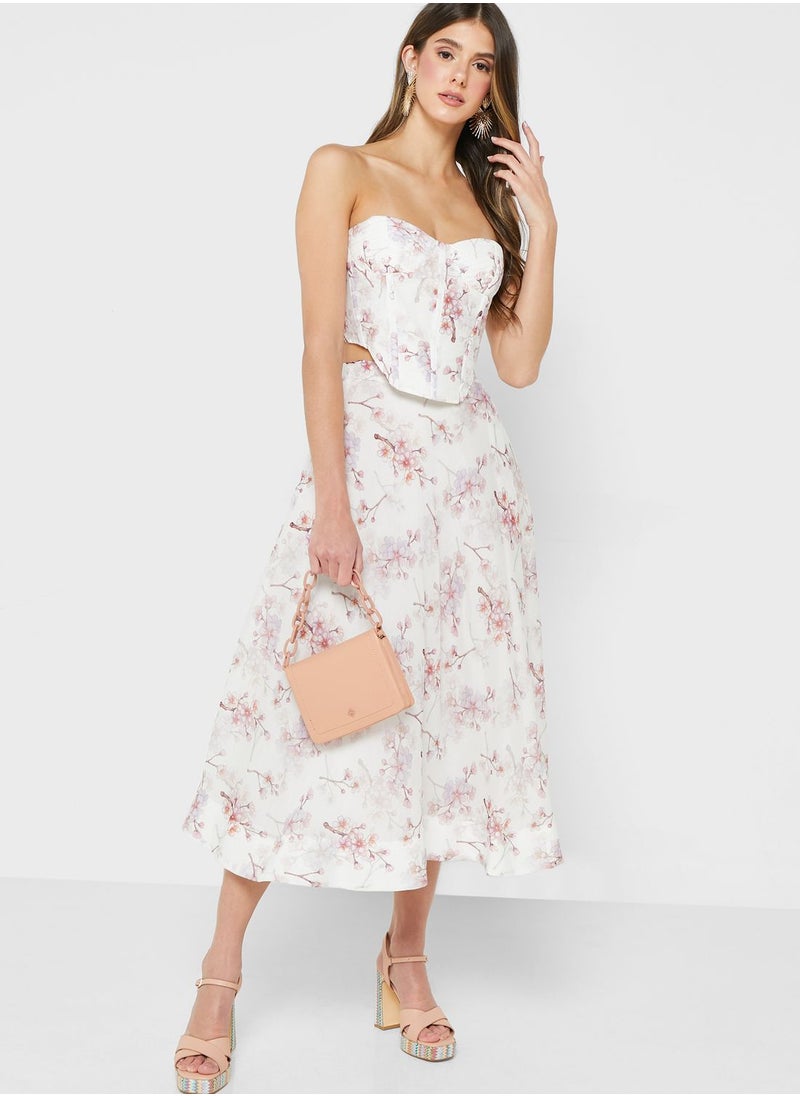 Bardot - High Waist Floral Skirt - Image 1