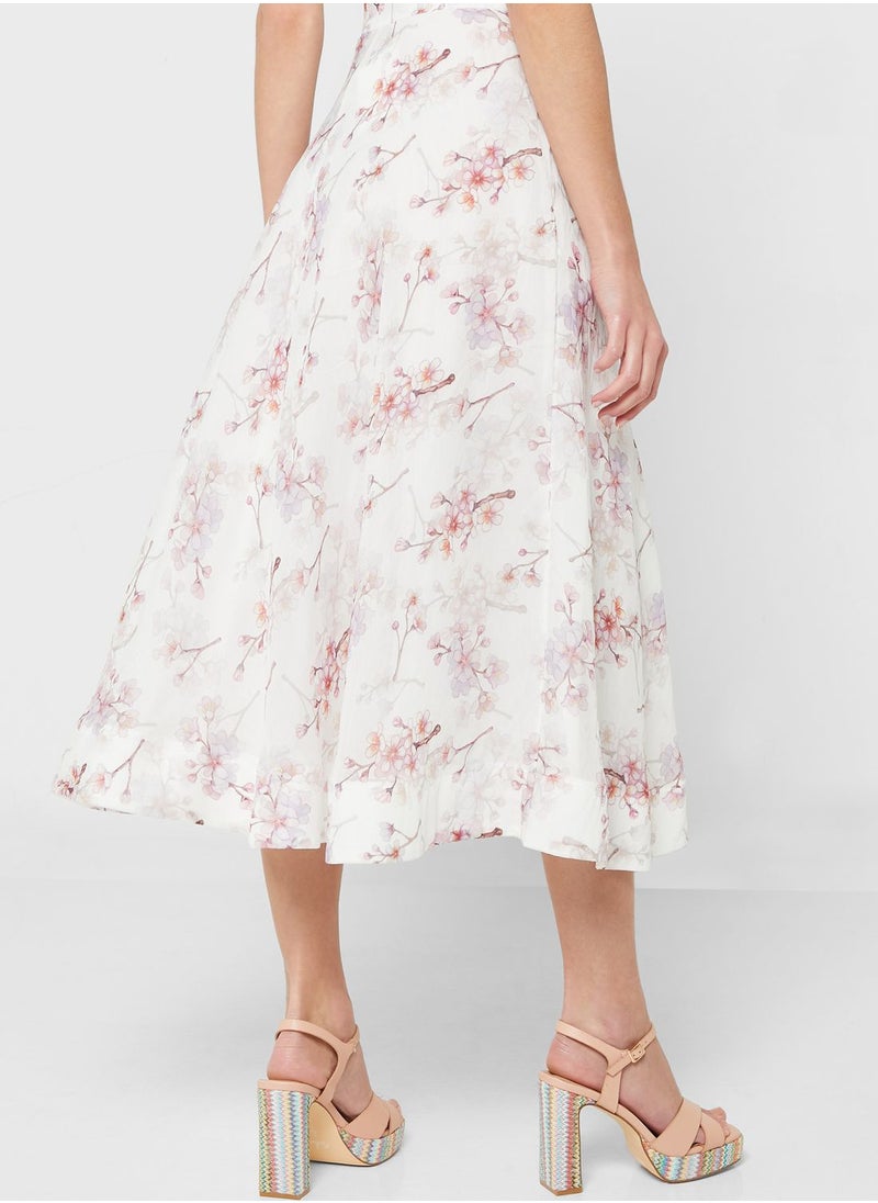 Bardot - High Waist Floral Skirt - Image 1