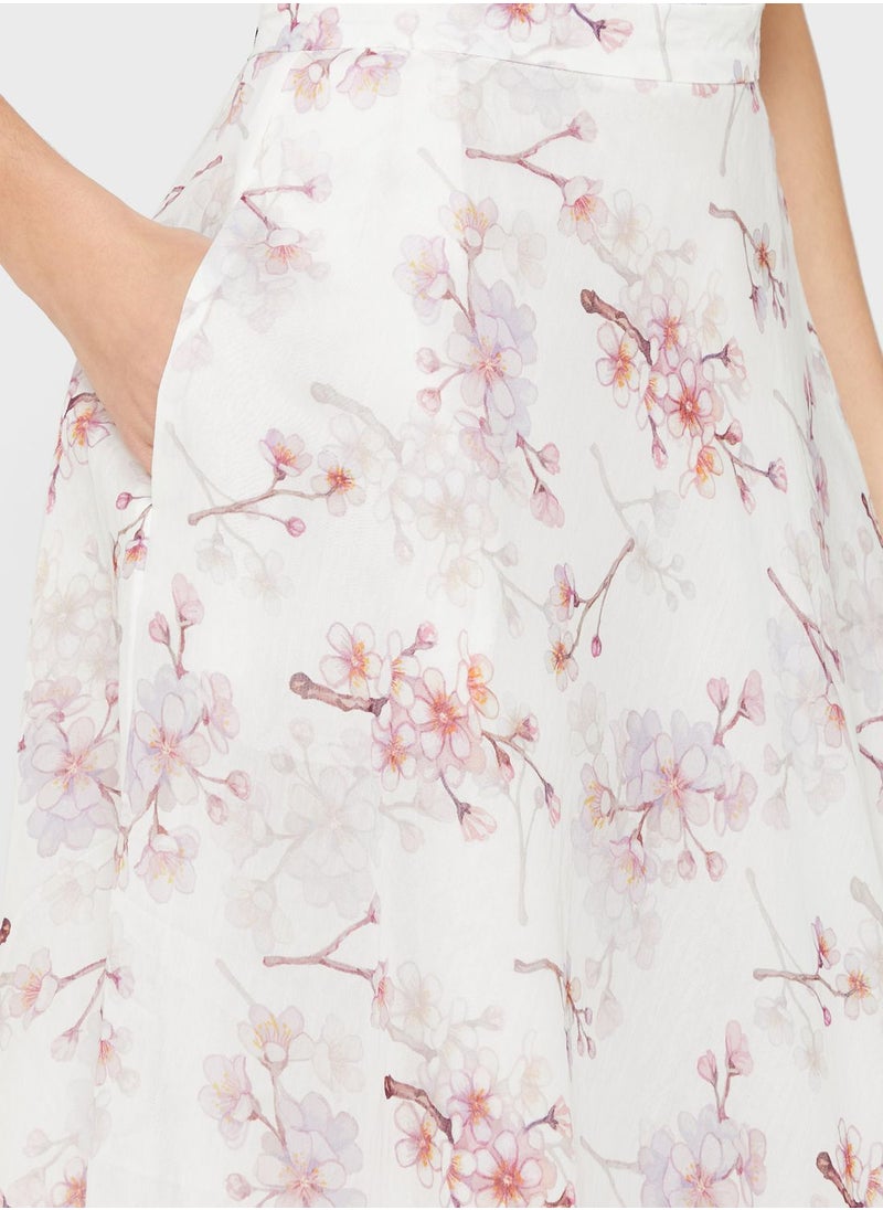 Bardot - High Waist Floral Skirt - Image 1