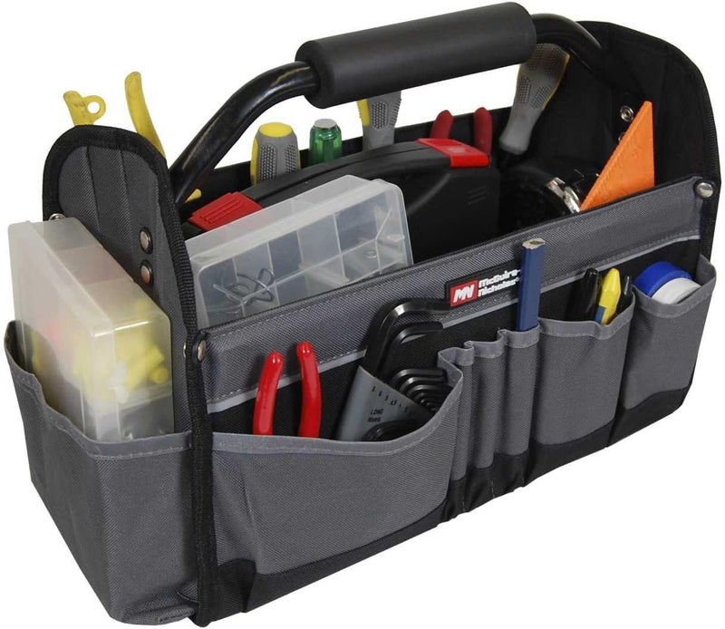 McGuire-Nicholas 15" Collapsible Tool Tote, Grey and Black Tool Tote Bag, 22015 - Image 4