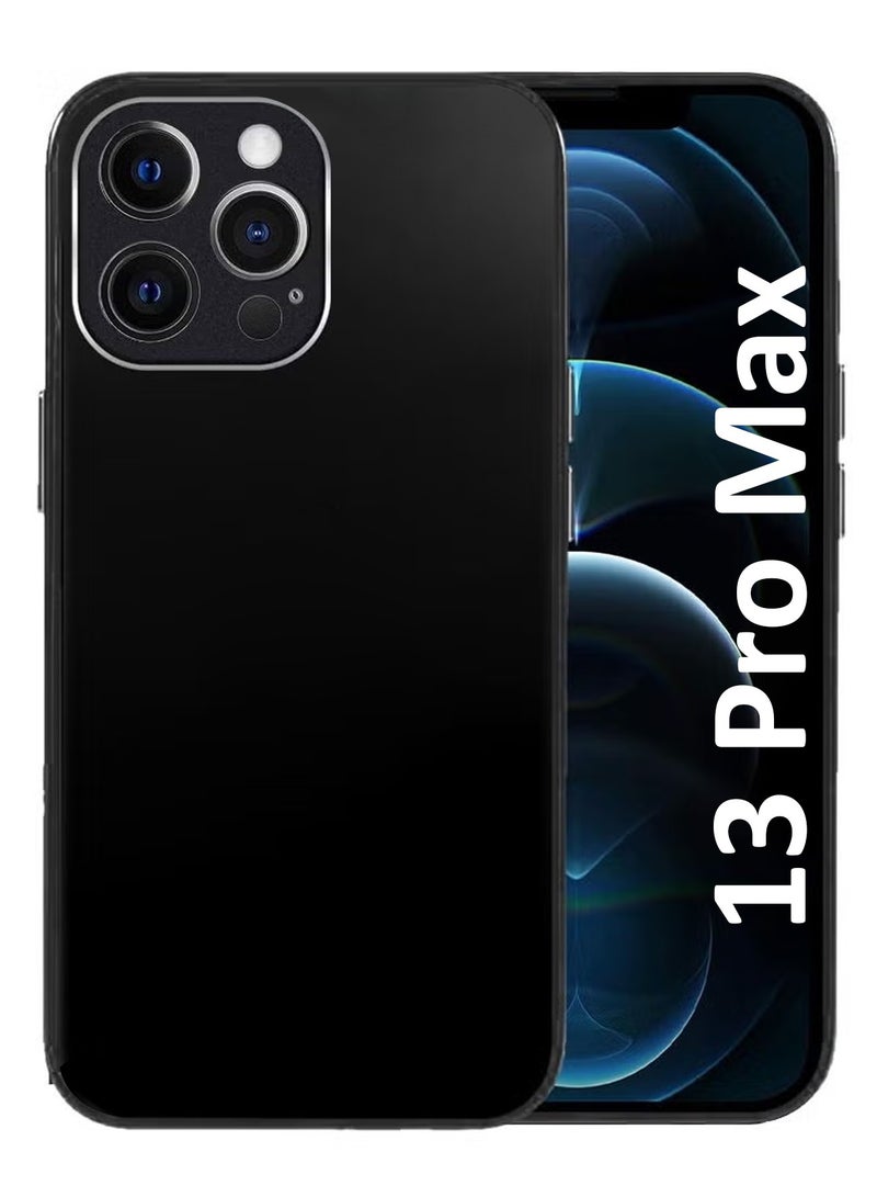 CATANES iPhone 13 Pro Max Electroplated Hard Glossy Case Camera Protection Shockproof Anti Fall Case Black - Image 1