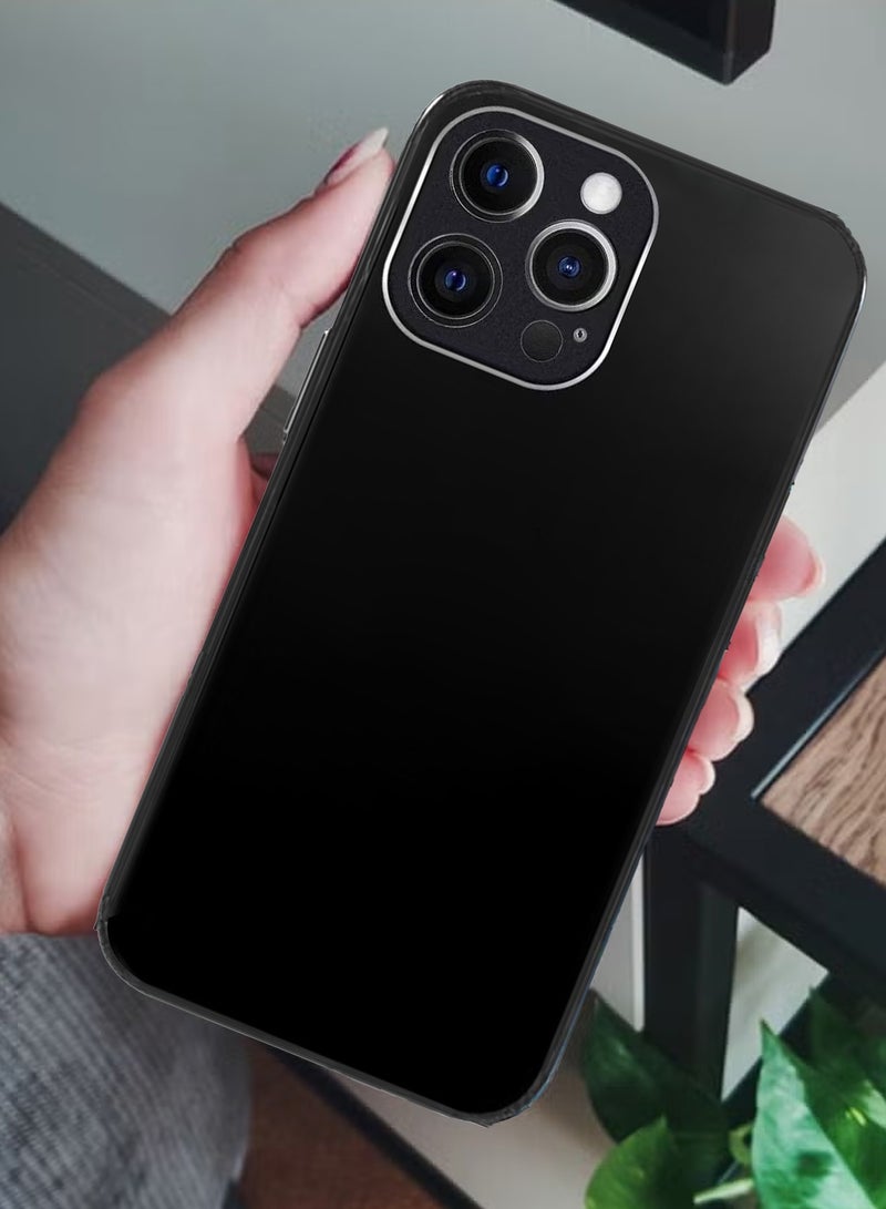 CATANES iPhone 13 Pro Max Electroplated Hard Glossy Case Camera Protection Shockproof Anti Fall Case Black - Image 3