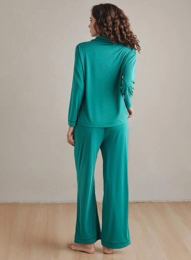 Splash FAV  Embroidered Pyjama Set for Women | Best Price UAE