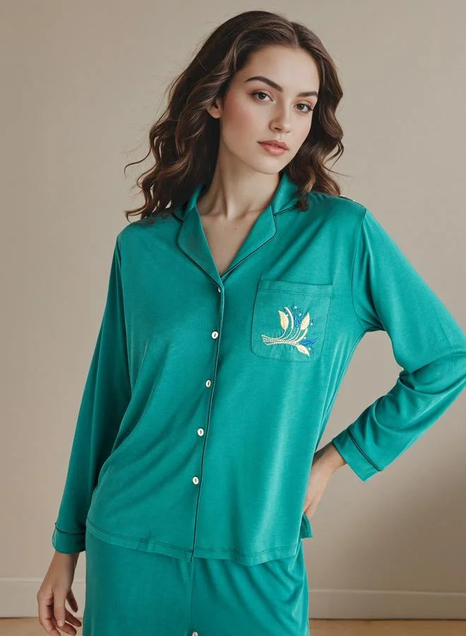 Splash FAV Embroidered Pyjama Set