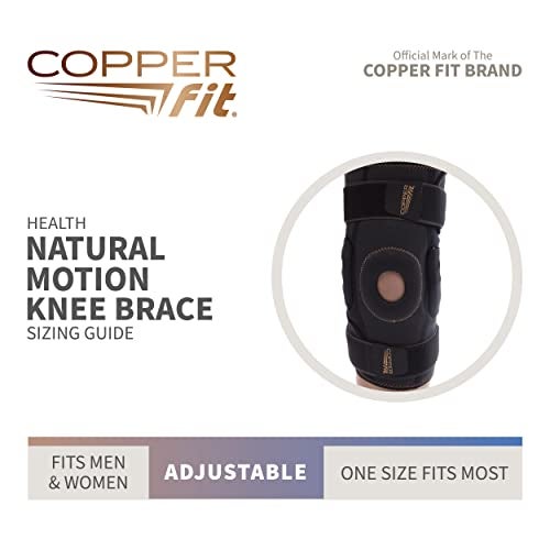 COPPER FIT® Natural Motion Knee Brace, TRI-PIVOT Hinge, Adjustable, One Size Fits Most - Image 3