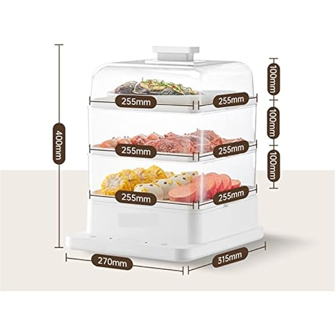 وعاء حساء كهربائي ثلاثي الطبقات بسعة كبيرة ومتعدد الوظائف وجهاز طهي بالبخار المنزلي الذكي لحجز وجبات الإفطار - Image 3