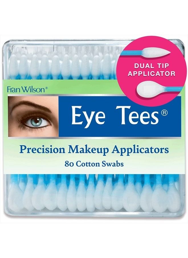 Fran Wilson - EYE TEES COTTON TIPS 80 Count (2 PACK) - Precision Makeup Applicator, Double-sided Swabs with Pointed and Rounded Ends for Perfect Blending, Effective Cleaning and Precise Touch-ups - Image 1