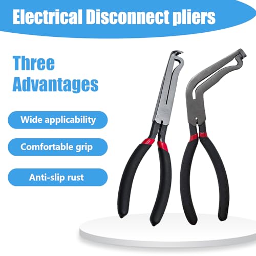Pschimit.W 2Pcs 37960 Electrical Disconnect Pliers 60 Degree Plier and Straight Plier Automotive Electrical Connector Disconnect Pliers - Image 3