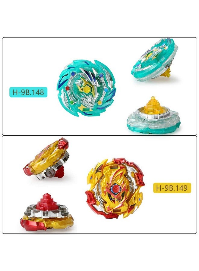 Ingooood Metal Master Fusion Gyro Toys for Kids, 6 Pieces Battling Top Battle Burst High Performance Set with 2 Launchers - Image 5