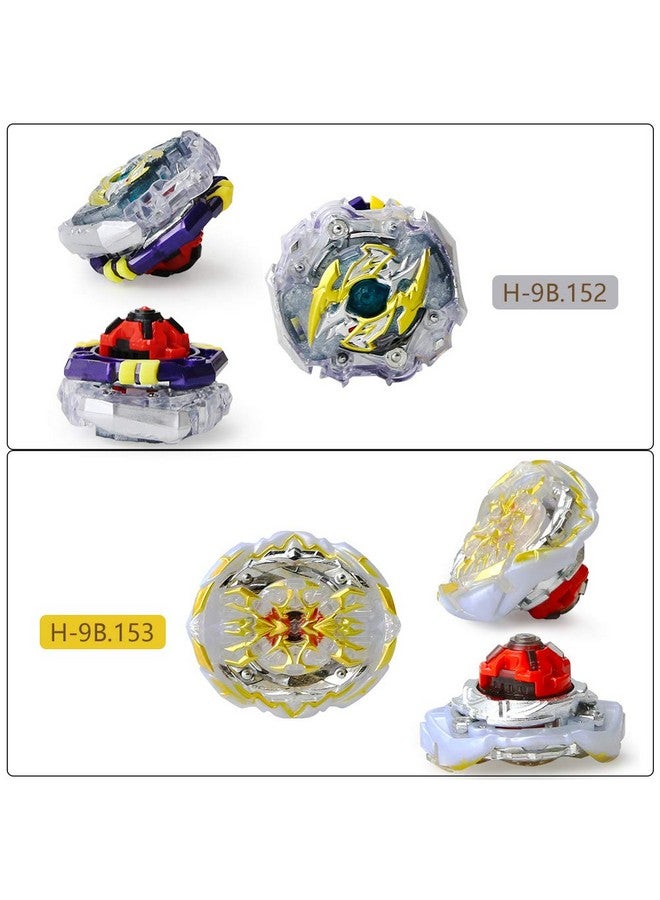 Ingooood Metal Master Fusion Gyro Toys for Kids, 6 Pieces Battling Top Battle Burst High Performance Set with 2 Launchers - Image 4