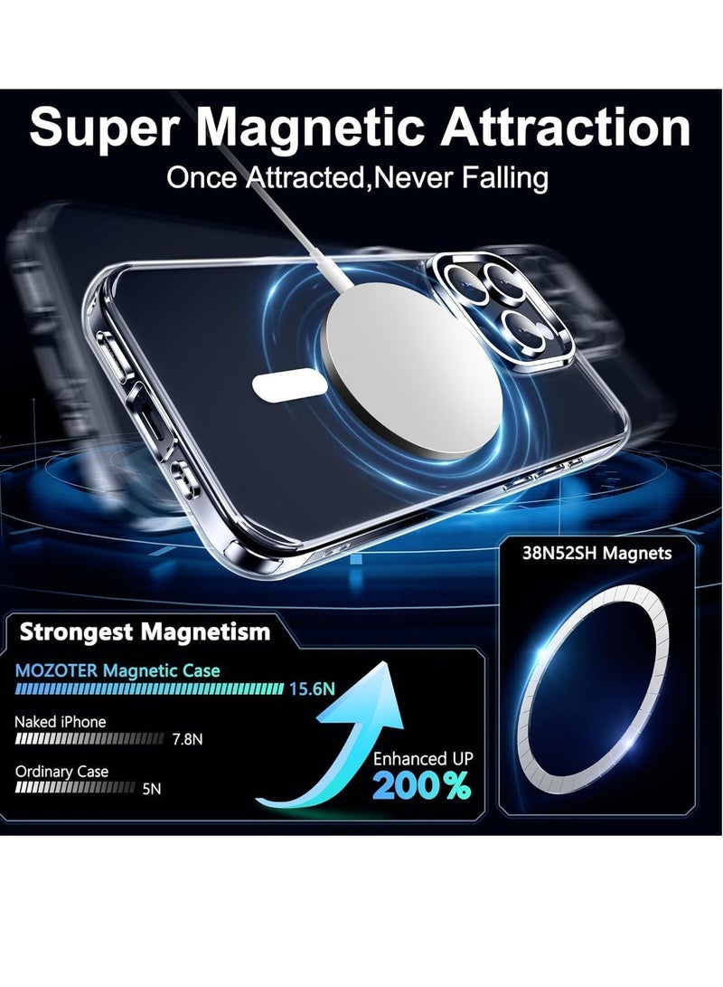 Raxoom 6-in-1 Magnetic for iPhone 15 Pro Max Case and screen protector,[Compatible with Magsafe] [ 2Pcs Screen Protectors + 2Pcs Camera Lens Protectors] Slim Thin Shockproof Phone Case for 15 Pro Max - Image 2