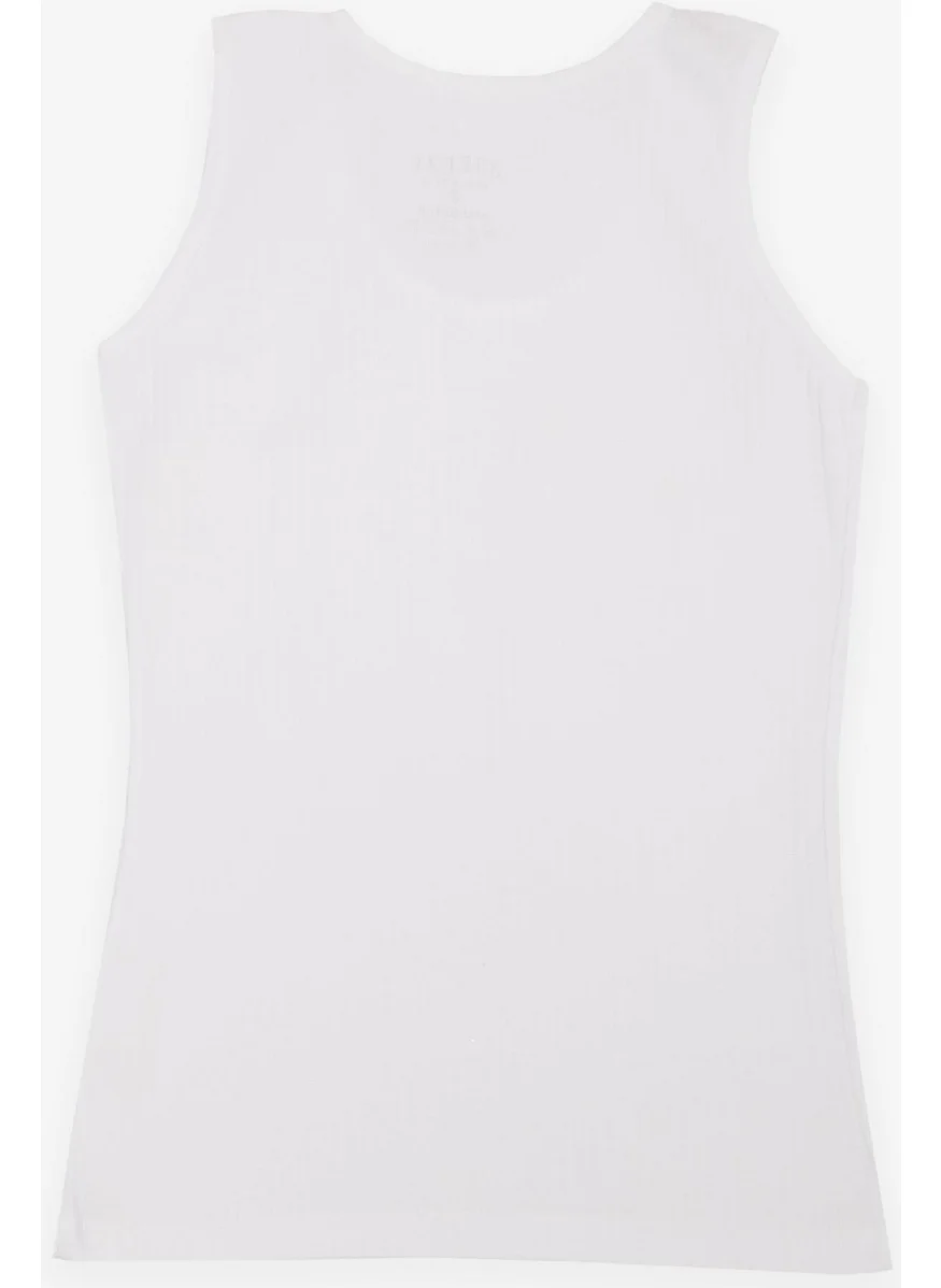 Breeze Girls & Boys Boy's Undershirt Wide Strap Ribbed 3-11 Years, White