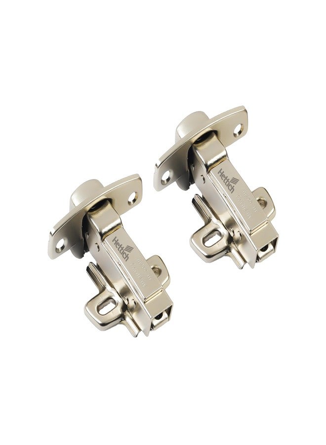 Hettich Sensys 8631i Soft Close 9.5 Crank Thick Door Hinge with Mounting Plate | Nickel Plated | for 15-32mm Doors | Screw-On Overlay | 1 Year Surface Warranty | Pack of 1 (2 Hinges) - Image 4