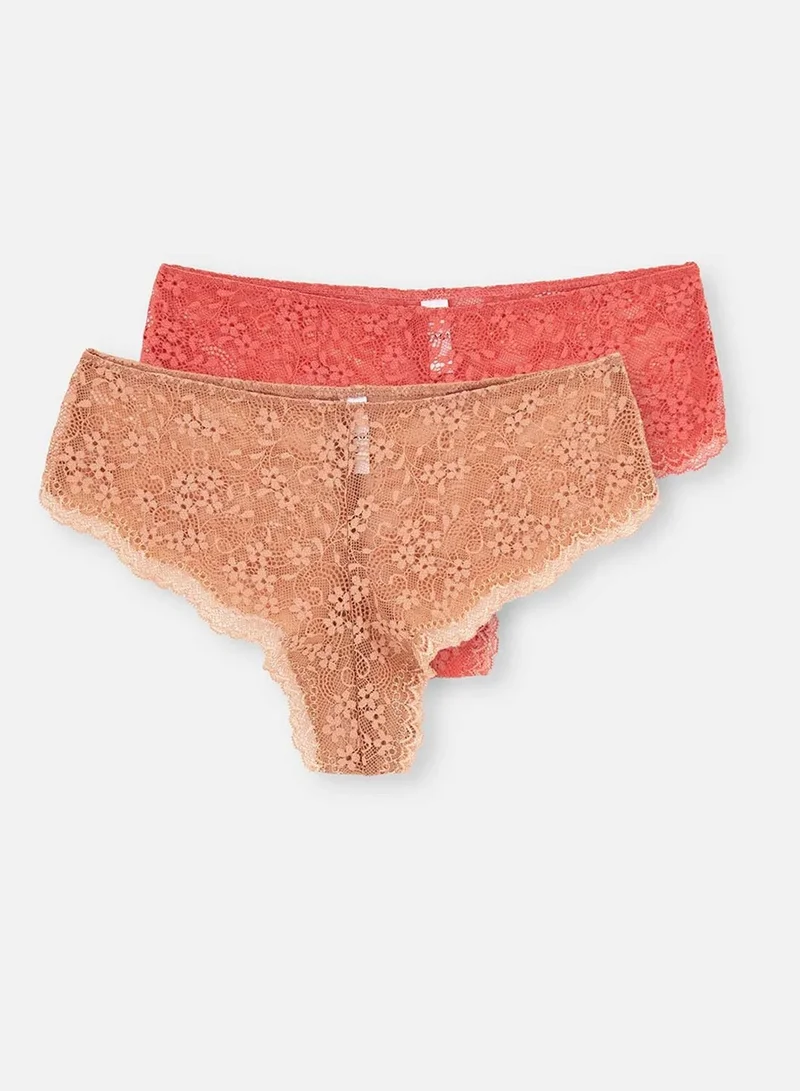 dagi 2 Pack Brazilian lace panties