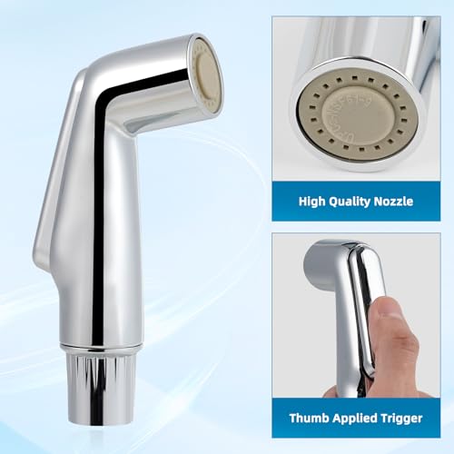 iFealClear Universal Kitchen Side Sprayer Compatible with Moen Faucet, Kitchen Sink Faucet Sprayer Replacement with Quick Connector/Hose/Holder, Pull Out Sink Sprayer Head, Easy to Install, Chrome - Image 5