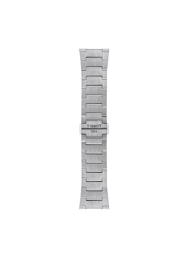 TISSOT ساعة PRX للرجال سويسرية الصنع بآلية باورماتيك بقرص فضي من الفولاذ المقاوم للصدأ بلون أزرق جليدي-كاميليون 40 مم T137.407.11.351.01 - Image 5