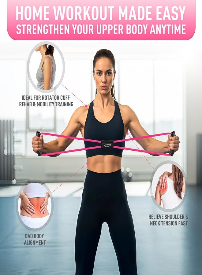 UZTUGG Figure 8 Resistance Bands with Handles, Exercise Bands Set of 3 for Arm, Shoulder, Rope 8 Word Elastic for Women and Men, Exercise Equipment for Physical Therapy, Yoga, Pilates, Stretching - Image 2