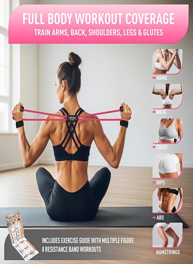 UZTUGG Figure 8 Resistance Bands with Handles, Exercise Bands Set of 3 for Arm, Shoulder, Rope 8 Word Elastic for Women and Men, Exercise Equipment for Physical Therapy, Yoga, Pilates, Stretching - Image 4