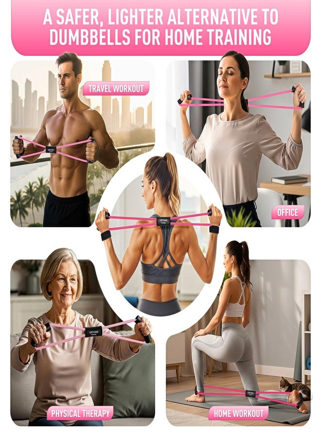 UZTUGG Figure 8 Resistance Bands with Handles, Exercise Bands Set of 3 for Arm, Shoulder, Rope 8 Word Elastic for Women and Men, Exercise Equipment for Physical Therapy, Yoga, Pilates, Stretching - Image 5