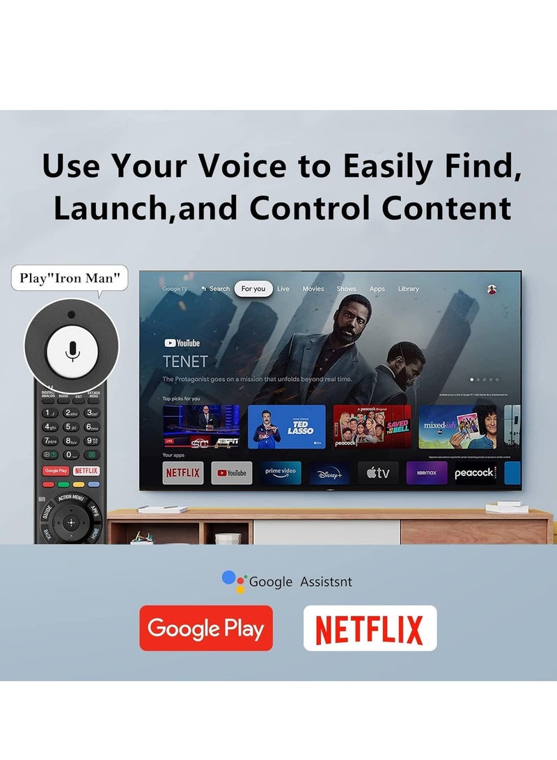 JAJEEK Voice Replacement Remote Control for Smart TVs | Compatible with All XR Full Array LED 4K Ultra HD Smart TV Models | Universal Remote with Built-in Voice Function | No Setup Required | Fast Response | Long-Range Signal | Sleek Ergonomic Design - Image 2