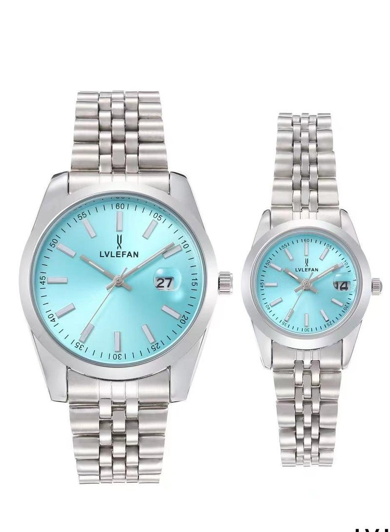 ليفان طقم ساعة يد للزوجين ضد الماء وبجودة عالية من Lv Lefan